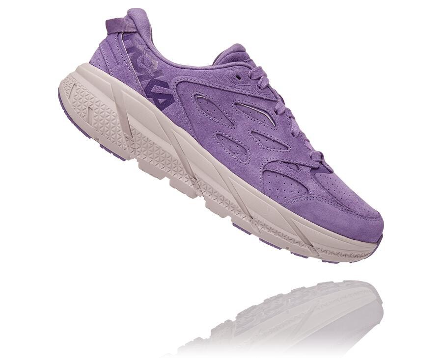 Hoka One One Walking Shoes Mens Purple - Clifton L Suede - 53286GNTV